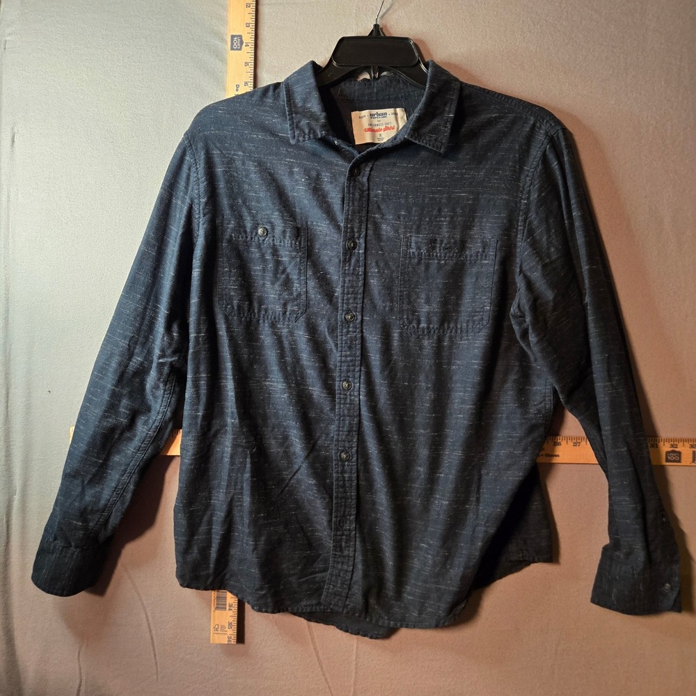 Urban Pipeline Ultimate Shirt Mens XL Blue Space Dye Long Sleeve Button Down
